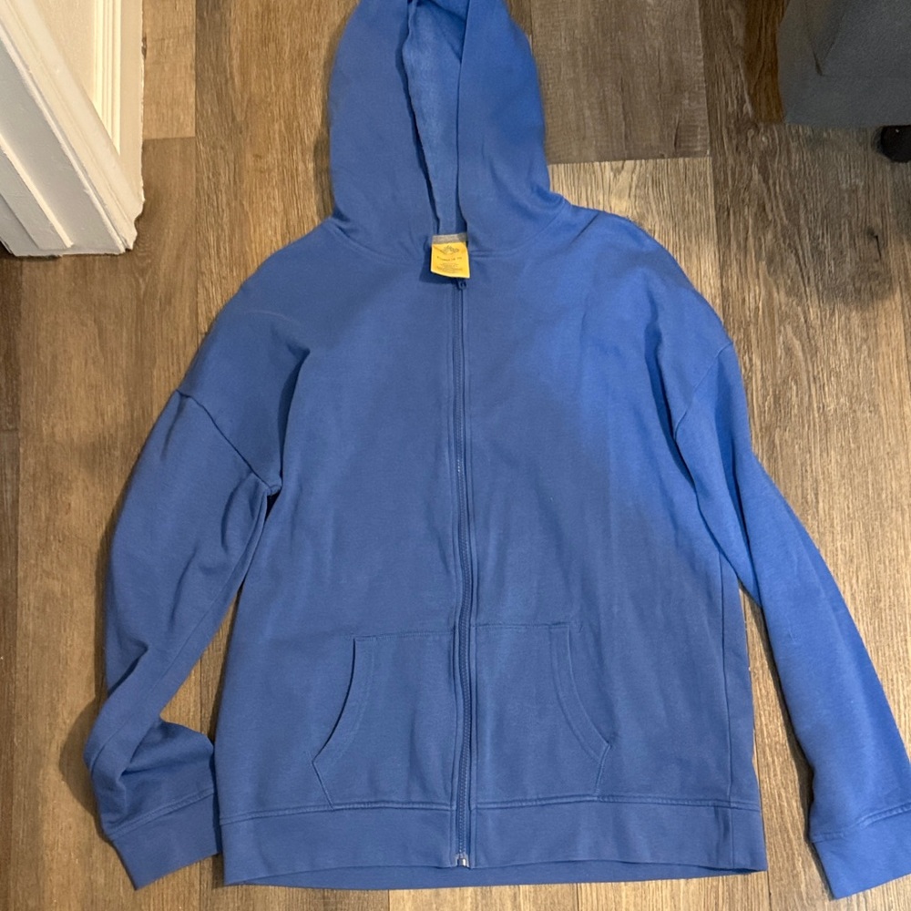 Blue Zip-Up Hoodie